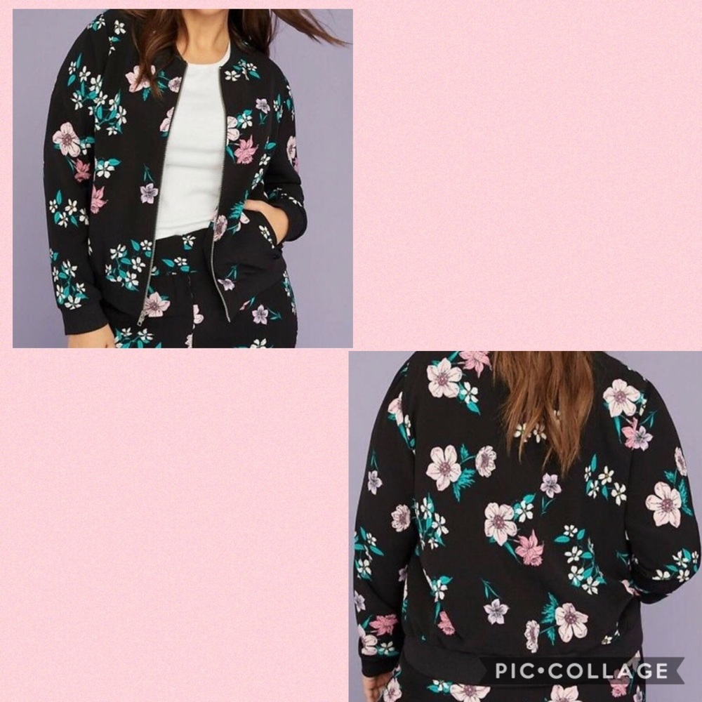 🚫SOLD🚫LANE BRYANT • floral bomber jacket